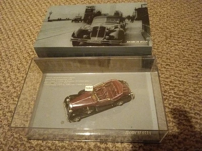 Minichamps 1:43 1938 Horch 853A Sport Cabriolet Maroon/Black Model 436012031 - Image 1 of 4