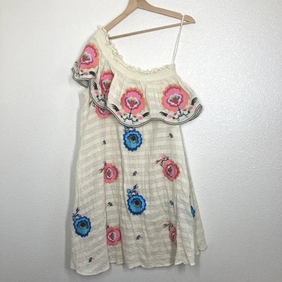 Vestido Plenty by Tracy Reese para mujer pequeño bordado floral boho bolsillos de verano Foto 1 de 4