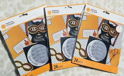 Набор приглашений на Хэллоуин Martha Stewart Crafts 18 с масками 3 упаковки по 6 штук для вечеринки - Изображение 1 из 3