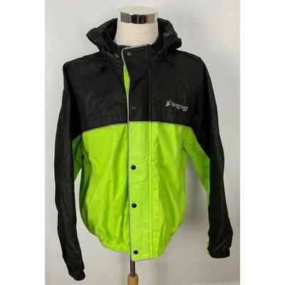 Hombres Frogg Toggs Road Toad Colorblock Impermeable Cortavientos Chaqueta de Lluvia, M Foto 1 de 4