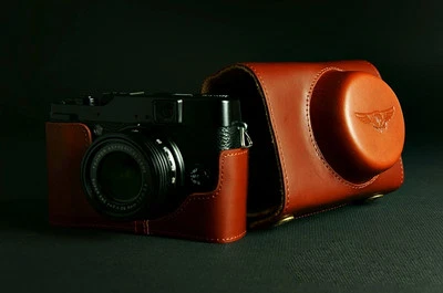 Handmade Vintage Full Real Leather Camera Case Bag Cover for FUJI X10 X20 - Image 1 of 4