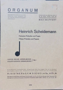 Heinrich Scheidemann Fifteen Preludes And Fugues For Organ Songbook No. 1 - Picture 1 of 6