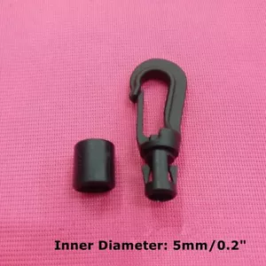 20x for 5mm Bungee Elastic Rope Quick Fit Connect Shock Cord End Hooks - Picture 1 of 6