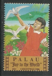 Palau #121 (A23) VF MNH - 1986 22c Girl, Fairy Tern Bird (Christmas) - Picture 1 of 1