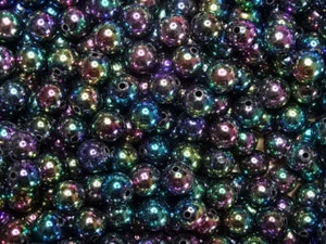 10mm Recycled Acrylic Beads 'Shimmering Rainbow' - Bild 1 von 1
