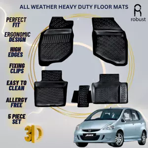 Tapetes forros para Honda Fit 2002-2008 todo tipo de clima alfombras de coche 3D de alta resistencia nuevos - Imagen 1 de 10