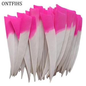 36Pcs RW LW 4Inch Shield Archery Arrows Fletches Gradient Pink - Picture 1 of 6