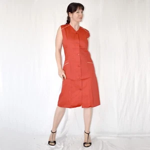 Baumwoll KITTELSCHÜRZE * Gr. S (38) * weiches Vintage Retro Sommer Minikleid - Bild 1 von 5