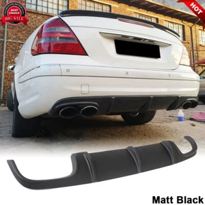 Labio difusor parachoques trasero negro mate para Mercedes W211 Clase E E55 Sedán 03UP - Imagen 1 de 12