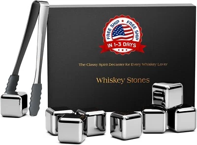 Cubos de gelo de uísque EXCLUSIVOS Cubos De Hielo Juego De Bala De Whisky Regalo Hombre - Imagem 1 de 4