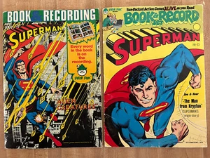 Superman Comic und Schallplatte 📀 2 Sets (PR-28 & 33) komplett mit Schallplatten - Bild 1 von 14