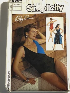 SIMPLICITY 6884 DAMAS "OLEG CASSINI" TRAJES DE BAÑO Y FALDA ENVOLVENTE PATRÓN 12 14 16 UC - Imagen 1 de 4