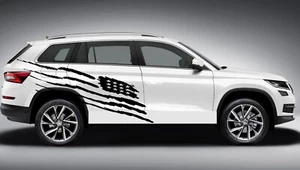 AMERICAN FLAG DISTRESSED PATRIOTIC VINYL DECAL CAR TRUCK SIDE - Bild 1 von 3