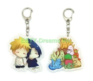 Set of 2 Naruto Anime Acrylic Keychain Kurama, Bijuu - Picture 1 of 2
