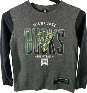 Milwaukee Bucks Youth Thermal Gray Shirt NBA Boys Large - Picture 1 of 3