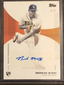 2020 Topps Progression #12E-A Brendan McKay Tampa Bay Rays AUTO AUTOGRAPH RC 4/5 - Picture 1 of 2