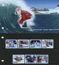 Alderney Christmas Stamps 2020 MNH Santa's Visit Santa Claus 7v Set Pres Pack