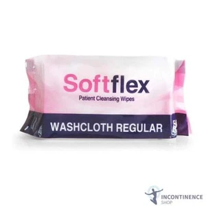 1x Softflex Washcloth Regular Cleansing Dry Wipes - 27cm x 19.5cm - Pack of 50 - Picture 1 of 1