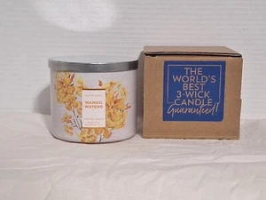 Bath & Body Works White Barn Mango Waters 3-Docht-Kerze 14,5 Oz. - Bild 1 von 4