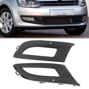 for VOLKSWAGEN VW POLO 6R 2009-2017 FRONT BUMPER LOWER FOG GRILL COVER TRIM 2pcs - Picture 1 of 8