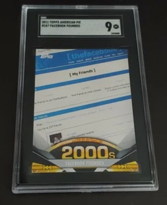 Facebook Founded 2011 Topps American Pie #187 Rookie Card RC - Graded SGC 9 MINT - Picture 1 of 2