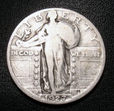  1927 S STANDING LIBERTY QUARTER KEY DATE OLD US COINS SILVER - Image 1 of 2