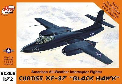 1/72 Curtiss XF-87 Black Hawk Night Fighter Aircraft Model Kit -Pro Resin R72020 - Image 1 of 3