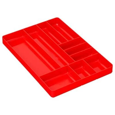 Ernst 5020 10.5 x 10.5" 3 Compartment Tool Organizer Tray - Red - Image 1 of 4