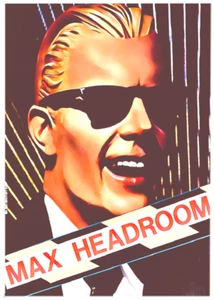 MAX HEADROOM * Custom ACEO * Novelty * MTV MUSIC TELEVISION * Art Card * ATC - Picture 1 of 2