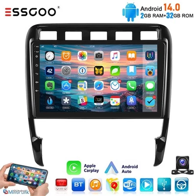 Unidad principal GPS NAVEGACIÓN 9" Carplay para Porsche Cayenne 2002-2010 estéreo de coche Android14 Foto 1 de 4