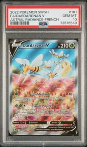 Carte Pokémon Dardargnan V 161/189 PSA 10 Astres Radieux FR - Imagen 1 de 2
