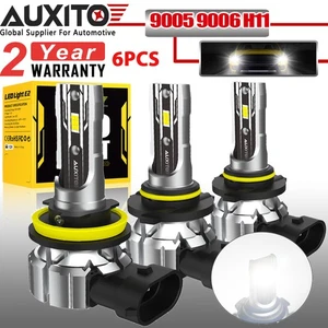 AUXITO Combo 9005+9006+H11 LED Headlight Bulb Fog Driving Light 400% Brighter - Foto 1 di 13
