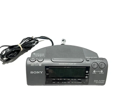 Sony Dream Machine ICF-C470MK2 Alarma Radio AM/FM Reloj Despertador Probado Funciona Usado en Excelente Condición Foto 1 de 4