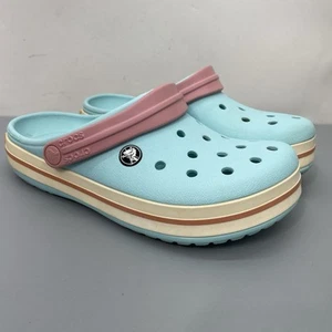 Crocs Crocband Clogs Shoes Slip On Light Blue Womens 7 - Picture 1 of 13