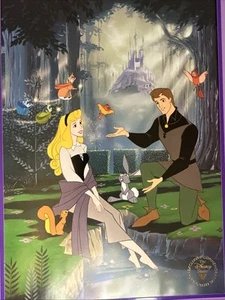 Vintage Disney Store Exclusive Sleeping Beauty Aurora Lithograph Picture - NEW - Picture 1 of 3