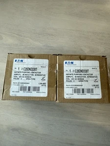 NEW EATON 30 AMP 3 POLE DEFINITE PURPOSE CONTACTOR 24 VAC COIL C25DND330T 2 Pack - Picture 1 of 5
