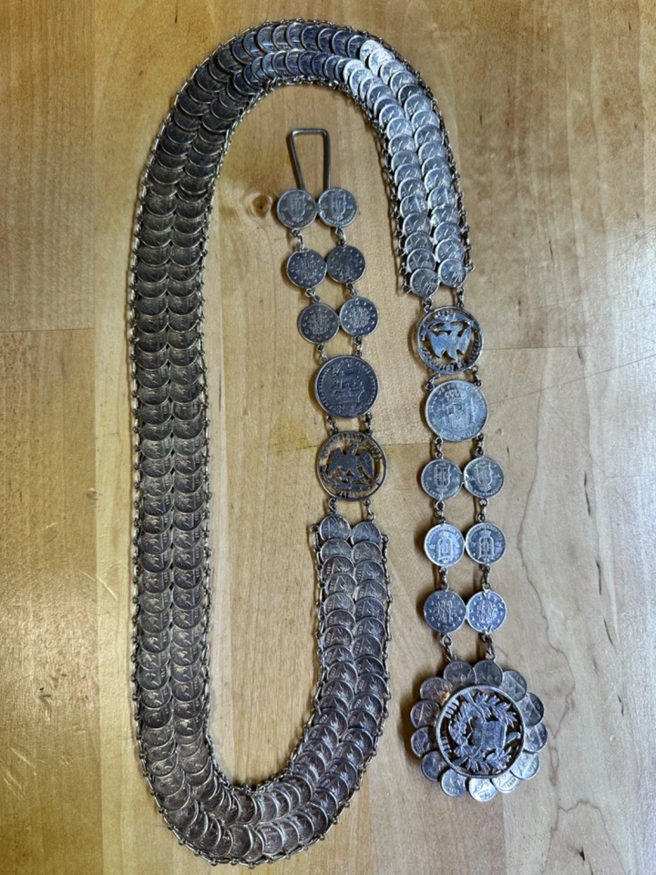 Cinturón moneda plata vintage Foto 1 de 4