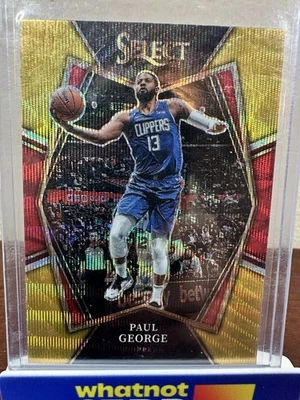 Panini Select 2021-22 - Premier Level Paul George #129 Gold Wave Prizm SSP Foto 1 de 2
