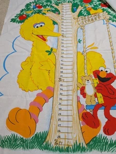 Spectrix Fabrics Sesame Street Big Bird Growth Chart Fabric Panel 35x46 Vintage - Picture 1 of 7