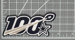 Parche bordado de hierro/coser de 3,5 pulgadas de los Dallas Cowboys NFL 100 aniversario - Imagen 1 de 2