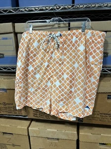 Tommy Bahama Relax Men's Swim Orange Print Swim Trucks XXL 6d - Picture 1 of 7