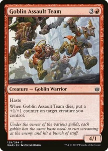 4 Goblin Assault Team 4x x4 - M/NM - War of the Spark - SPARROW MAGIC - Picture 1 of 1
