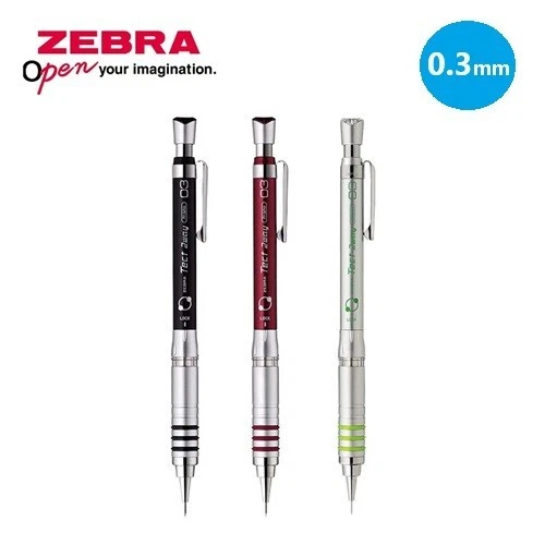 Lápis mecânico Zebra Tect 2 vias 0,3 mm escolha entre 3 cores de corpo - Imagem 1 de 1