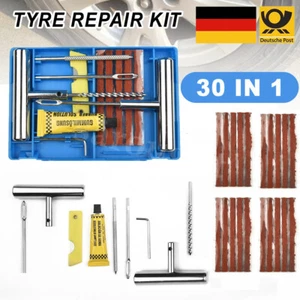 30 Tlg Autoreifen Reifen Reparatur Set Kfz PKW Flickzeug Pannenset Werkzeug Satz - Bild 1 von 12