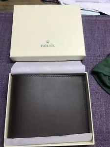Cartera de cuero suave ROLEX marrón medio pliegue. nuevo en caja de regalo!!️ideal para 🎄regalo❗️ - Imagen 1 de 12