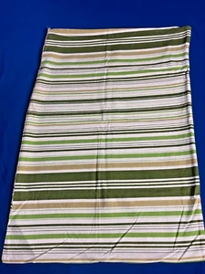 Vintage Retro Bed Pillowcase Green Stripe Funky Eames Era 1970s Cotton - Picture 1 of 1