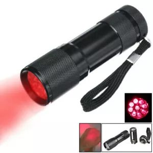 9LED 670nM Rotlicht Taschenlampe gegen Verschlechterung der Sehkraft Rote Fackel - Bild 1 von 8