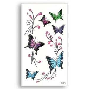 Flash de una sola vez tatuaje temporal mariposas fiesta regalo playa vacaciones - Imagen 1 de 3