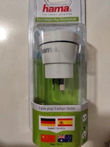 Hama Reisestecker Travel Adapter Für China/Australien Typ C/F Auf Typ I 3polig - Bild 1 von 2