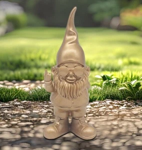 GOLDZWERG BENIMMT SICH SCHLECHT FRECHER ZWERG STATUE GARTEN ORNAMENT GESCHENK GESCHENK - Bild 1 von 1